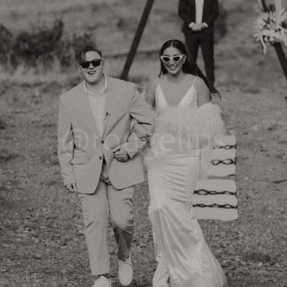 White Deep V Neck Backless Ruched Long Wedding Slip Sheath Dress - Picture 17 of 17